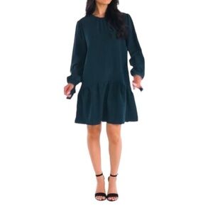 NWT Mudpie MERRITT FLOUNCE DRESS Women’s Medium Forest Green